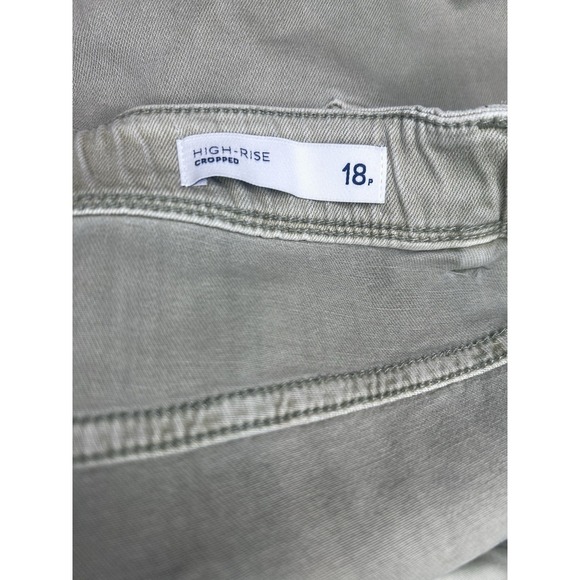 J Jill Denim High Rise Straight Leg Cropped Cuffed Jeans Women Sz 18P Green Gray - Picture 6 of 9
